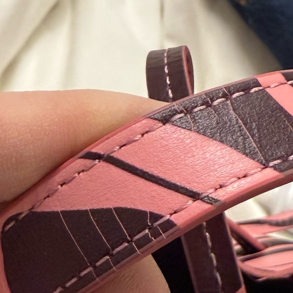 NWT Mansur Gavriel Mini Bucket Bag in Marble Flamingo/Plum - Picture 8 of 8